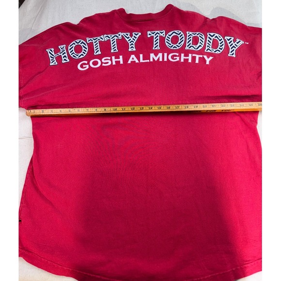 VTG Spirit Jersey Ole Miss Rebels Size XL Red Long Sleeve Hotty Toddy RN131422 - Picture 12 of 15